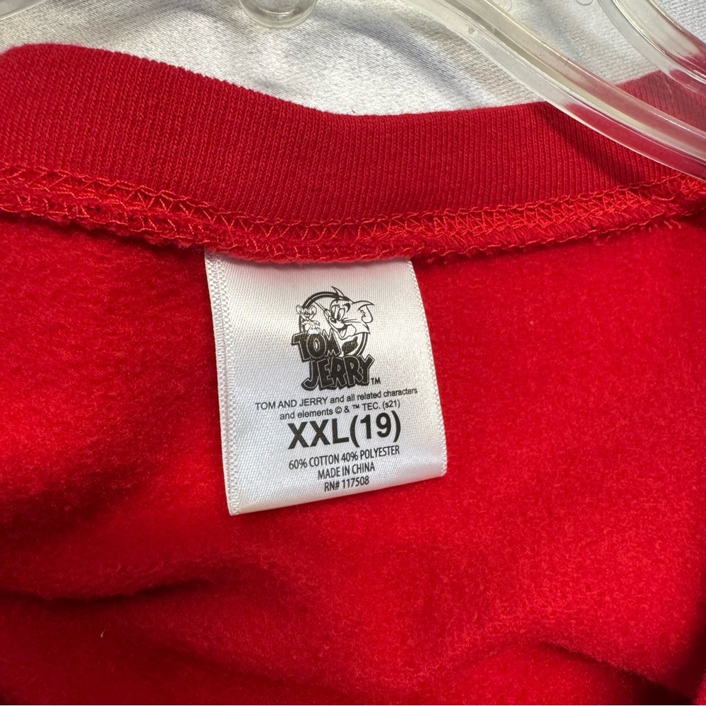 Tom and Jerry Red Sweatshirt, size XXL - Picture 3 of 4